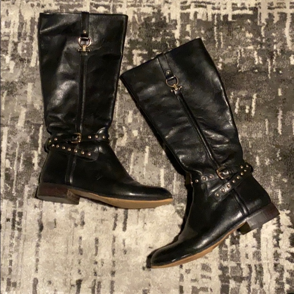 Coach Tall Black Boots - Size 7 - Picture 6 of 8